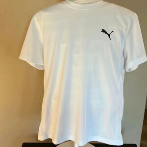 YXL white Puma  DRY sport T shirt .PTP 19” could fit women sm /med also